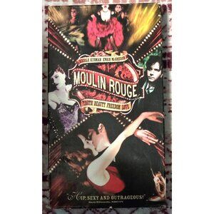 Moulin Rouge (VHS 2001) Blue Tape Blockbuster Video Nicole Kidman Ewan McGregor